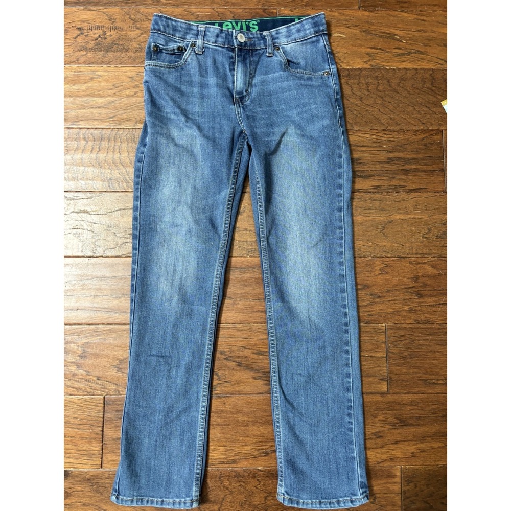 LEVI STRAUSS 511 JEANS~27x29~SIZE 14 REG~MEDIUM BLUE SLIM WOMENS